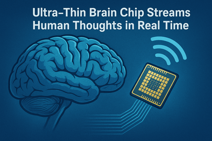 Scientists Reveal a Tiny Brain Chip That Streams Thoughts in Real Time